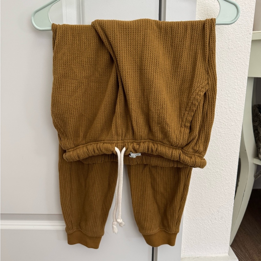 aerie Waffle Knit Joggers - Mustard